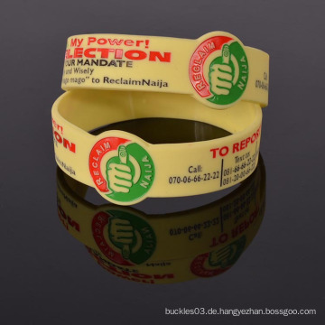 Kundengebundenes personifiziertes Silikonhandbandarmband-Silikonband